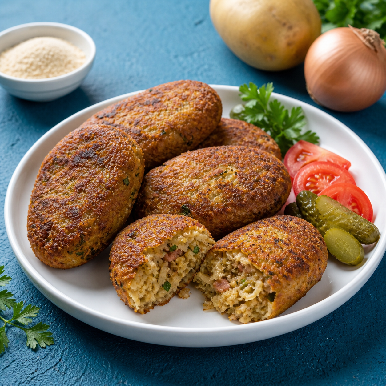 کتلت سوسیس و سیب‌زمینی 